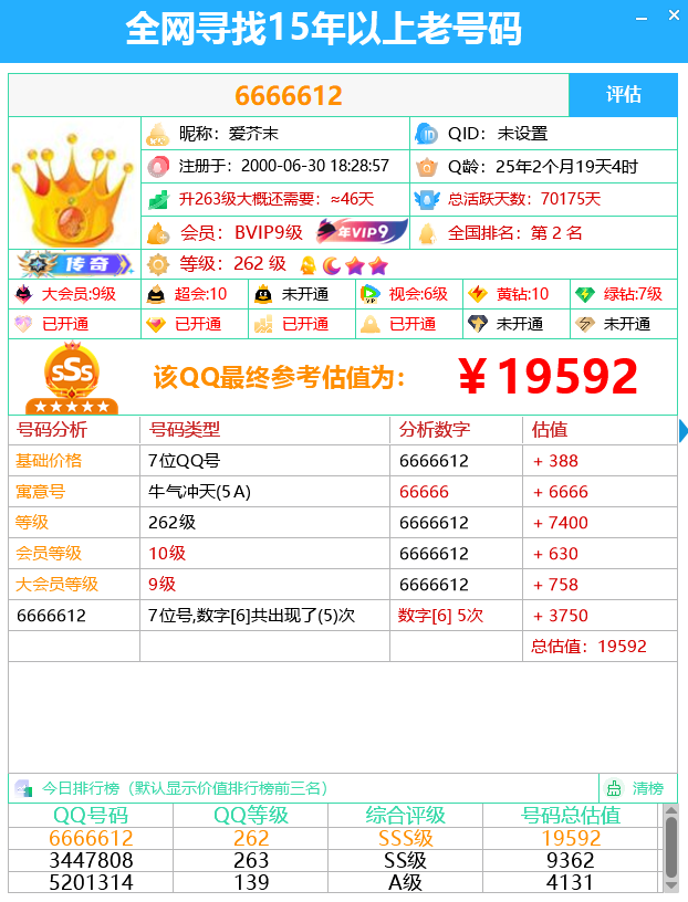 QQ评估工具源码第二款-深夜源码网